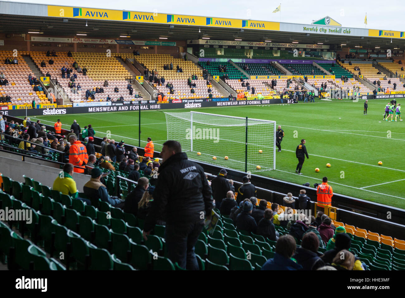 Norwich V Brentford Football-Spiel Stockfoto