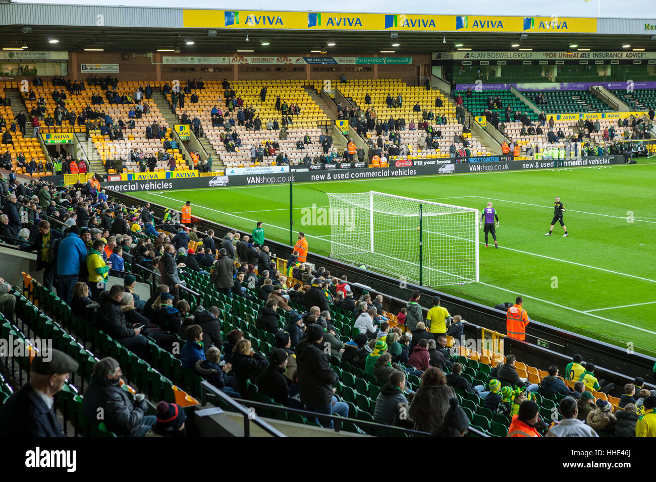 Norwich V Brentford Football-Spiel Stockfoto