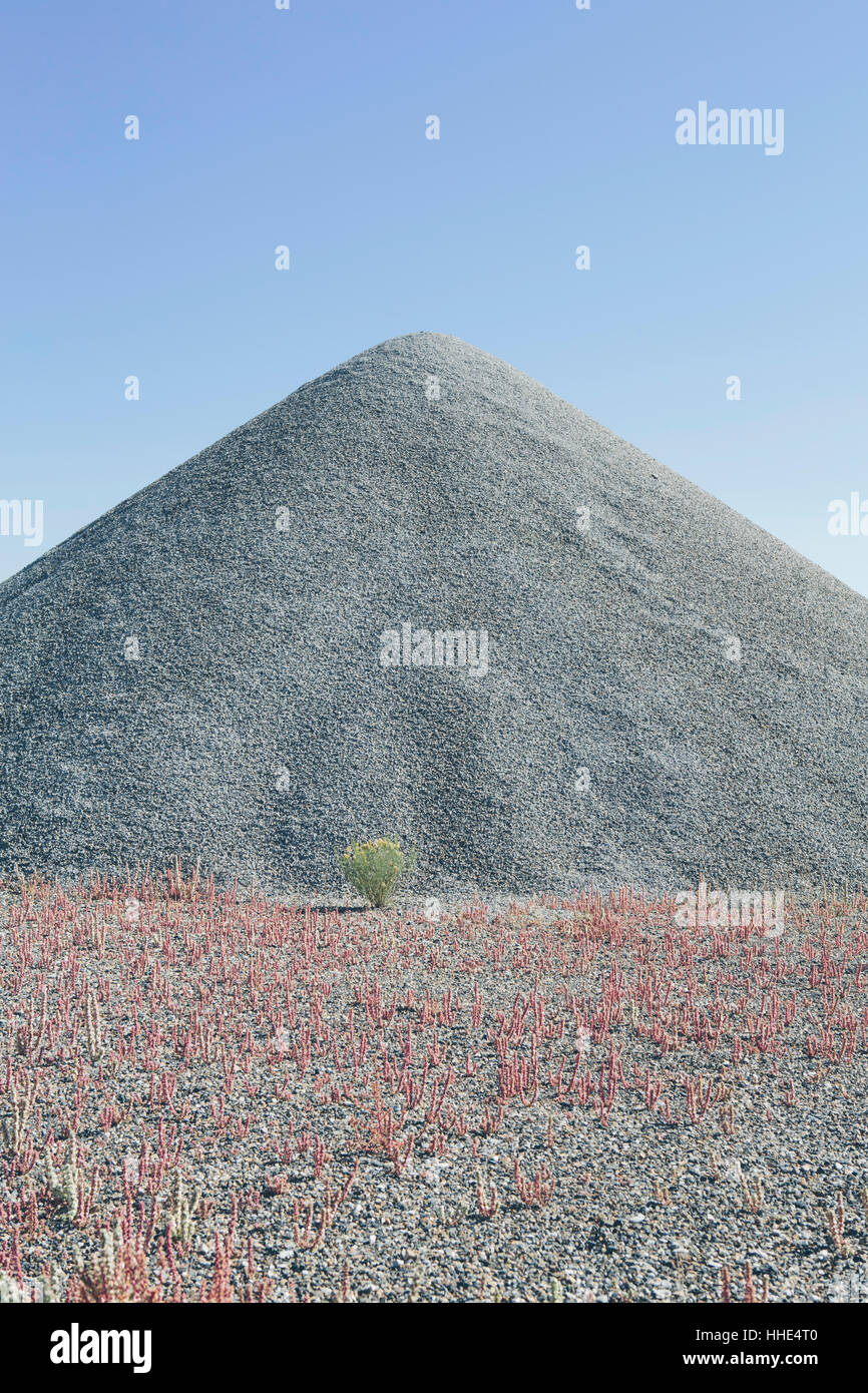 Kies-Haufen in der Wüste, in der Nähe von Wendover, Utah Stockfoto