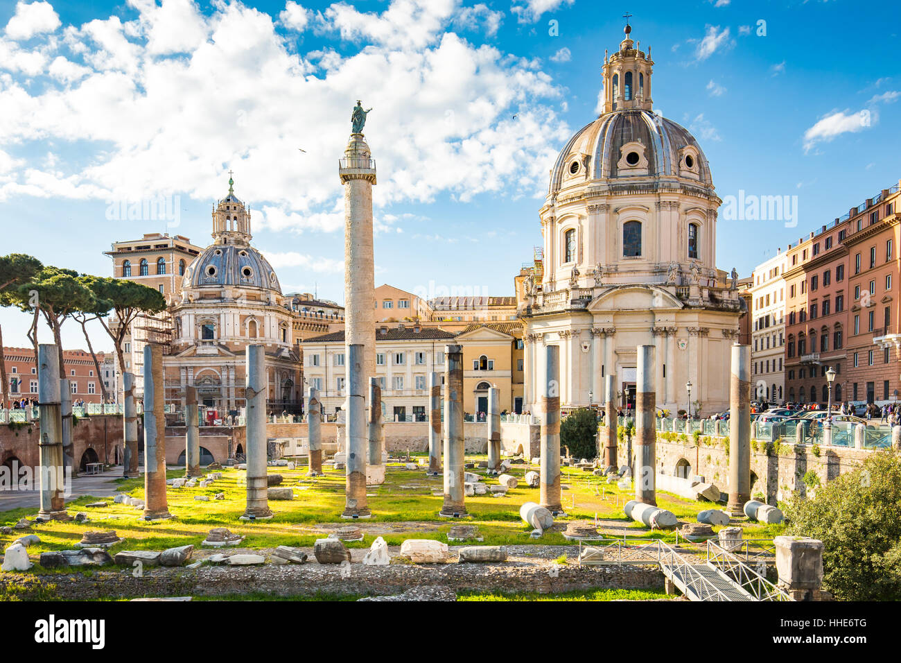 Der Trajan-Forum in Rom, Italien. Stockfoto