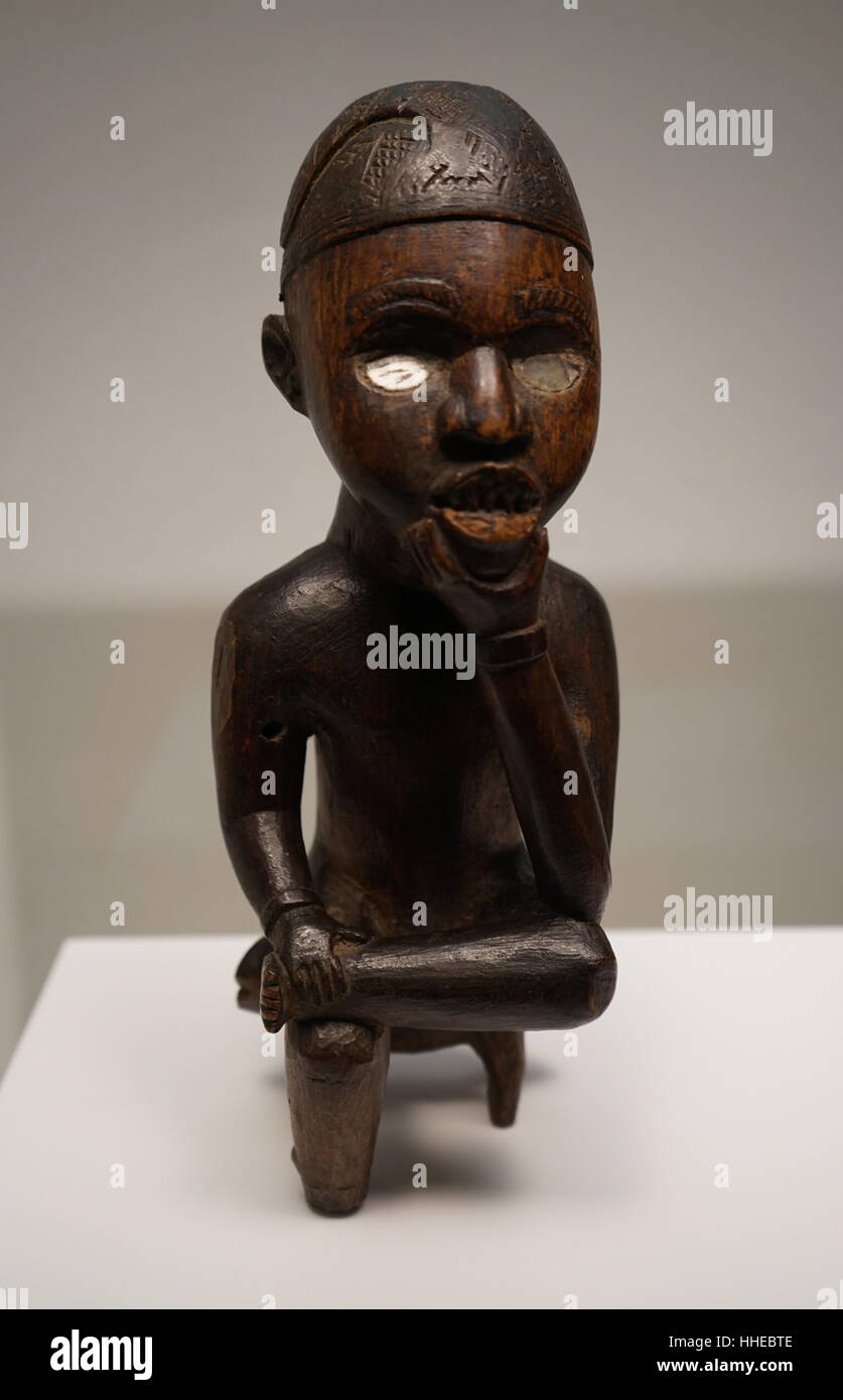 Holzfigur für Ahnenkult; Bakongo Stamm; Yombe Gruppe; Demokratischen Republik Kongo; Afrikas des 20. Jahrhunderts Stockfoto