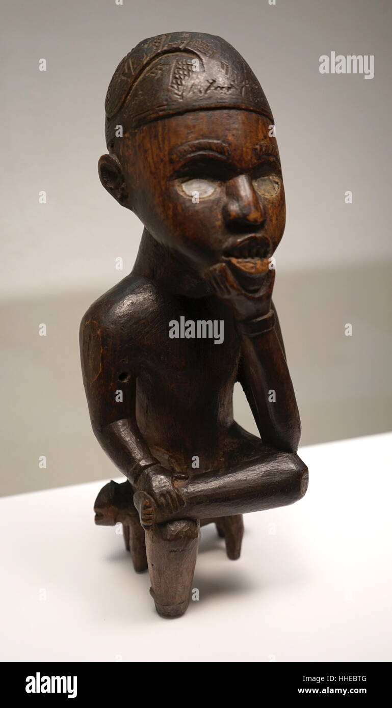 Holzfigur für Ahnenkult; Bakongo Stamm; Yombe Gruppe; Demokratischen Republik Kongo; Afrikas des 20. Jahrhunderts Stockfoto