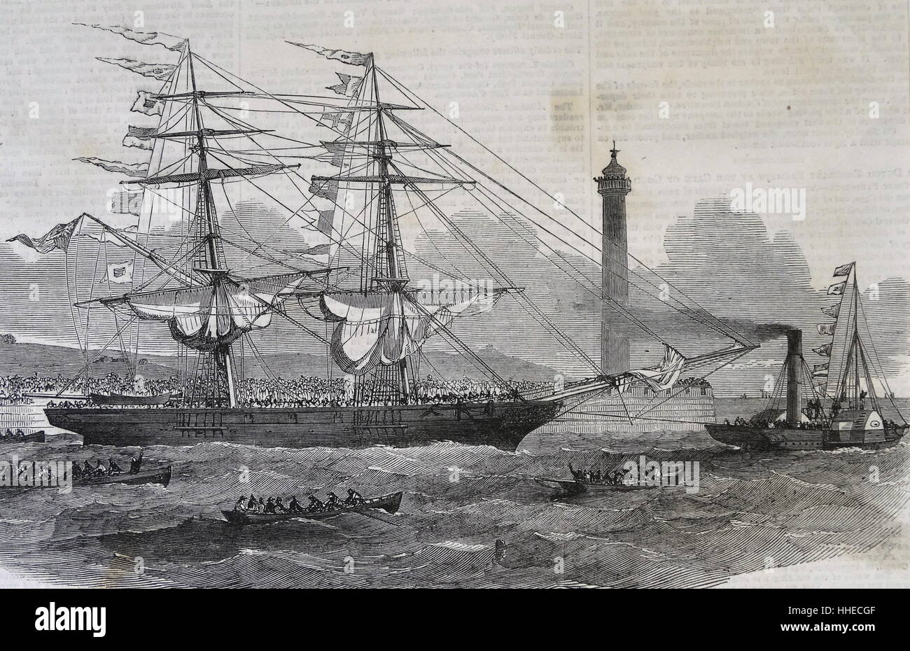 Lizzie Webber. das erste Auswanderer-Schiff, Sunderland für Australien zu verlassen. 1852 Stockfoto