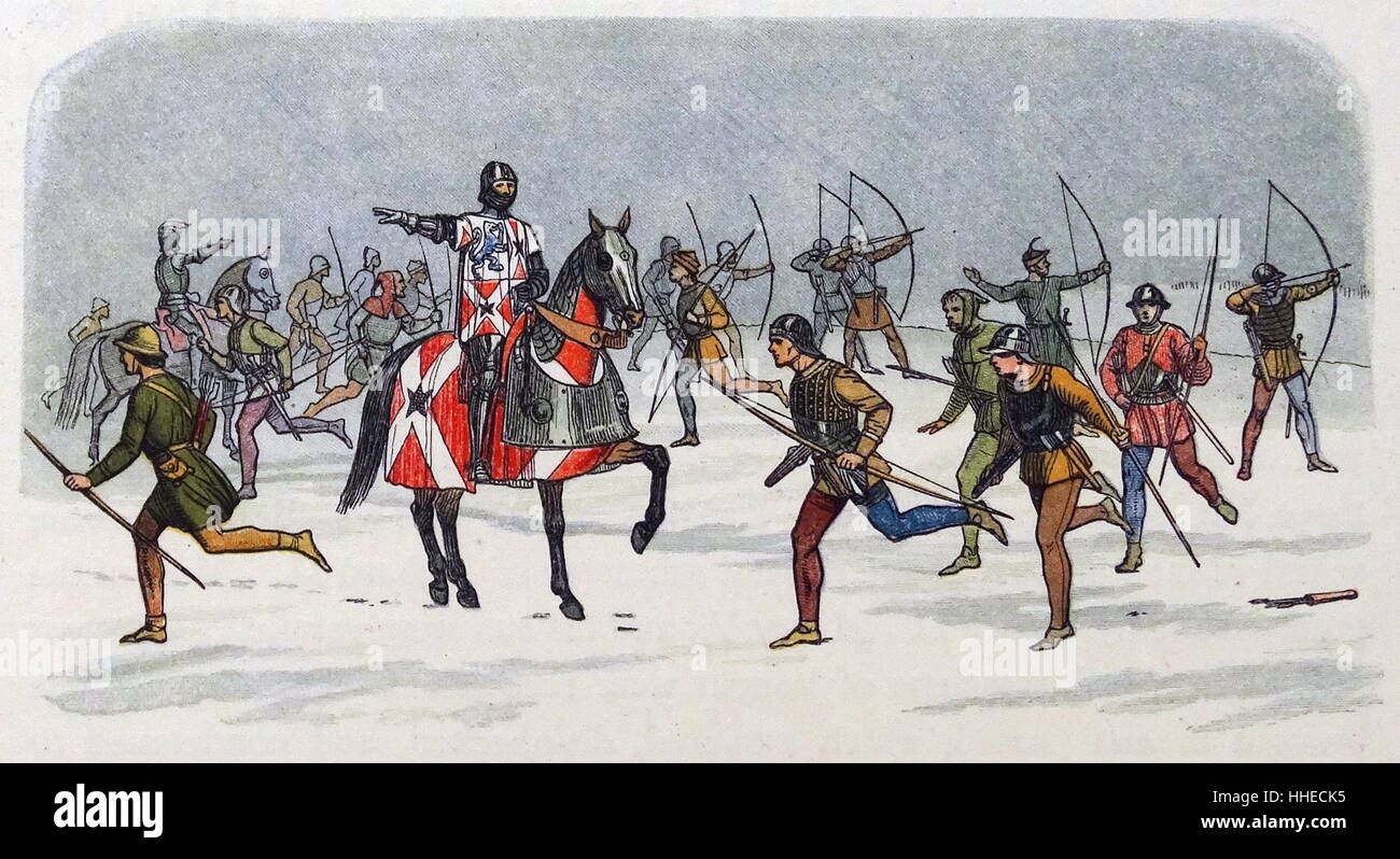 Herr fauconbridge in der Schlacht von Towton 1461. Die Schlacht von