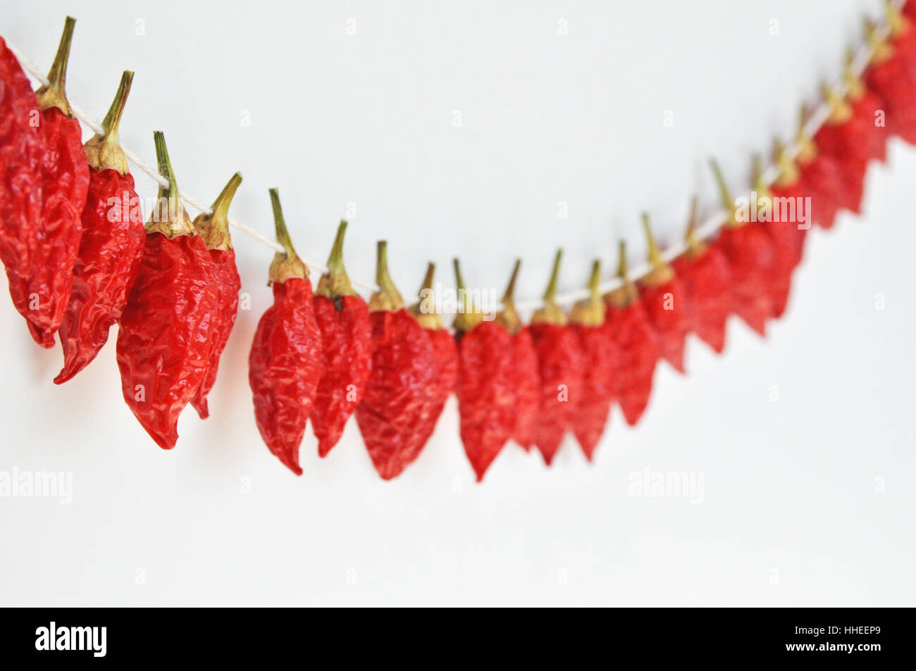 Gewürz, Kette, Gemüse, Paprika, Paprika, Chili, Chili, rot, Lebensmittel,  Nahrungsmittel Stockfotografie - Alamy