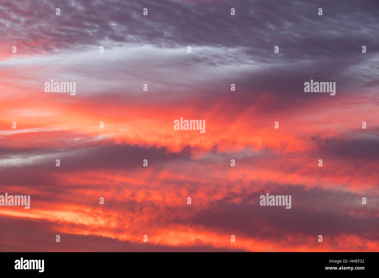 Bewölkter Himmel, Sonnenaufgang, Teneriffa, Spanien Stockfoto