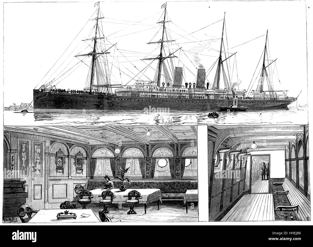 Porträt der Dampfer "Austral". Vom 19. Jahrhundert Stockfoto