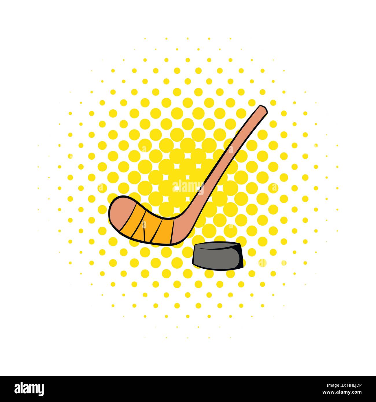 Eishockey-Symbol im Comic-Stil Stock Vektor