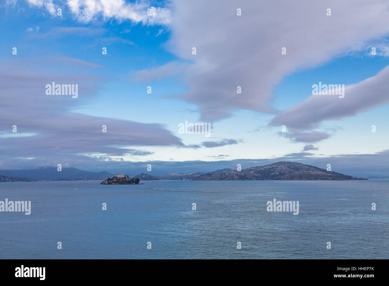 Alcatraz-Insel in der Bucht von San Francisco Stockfoto