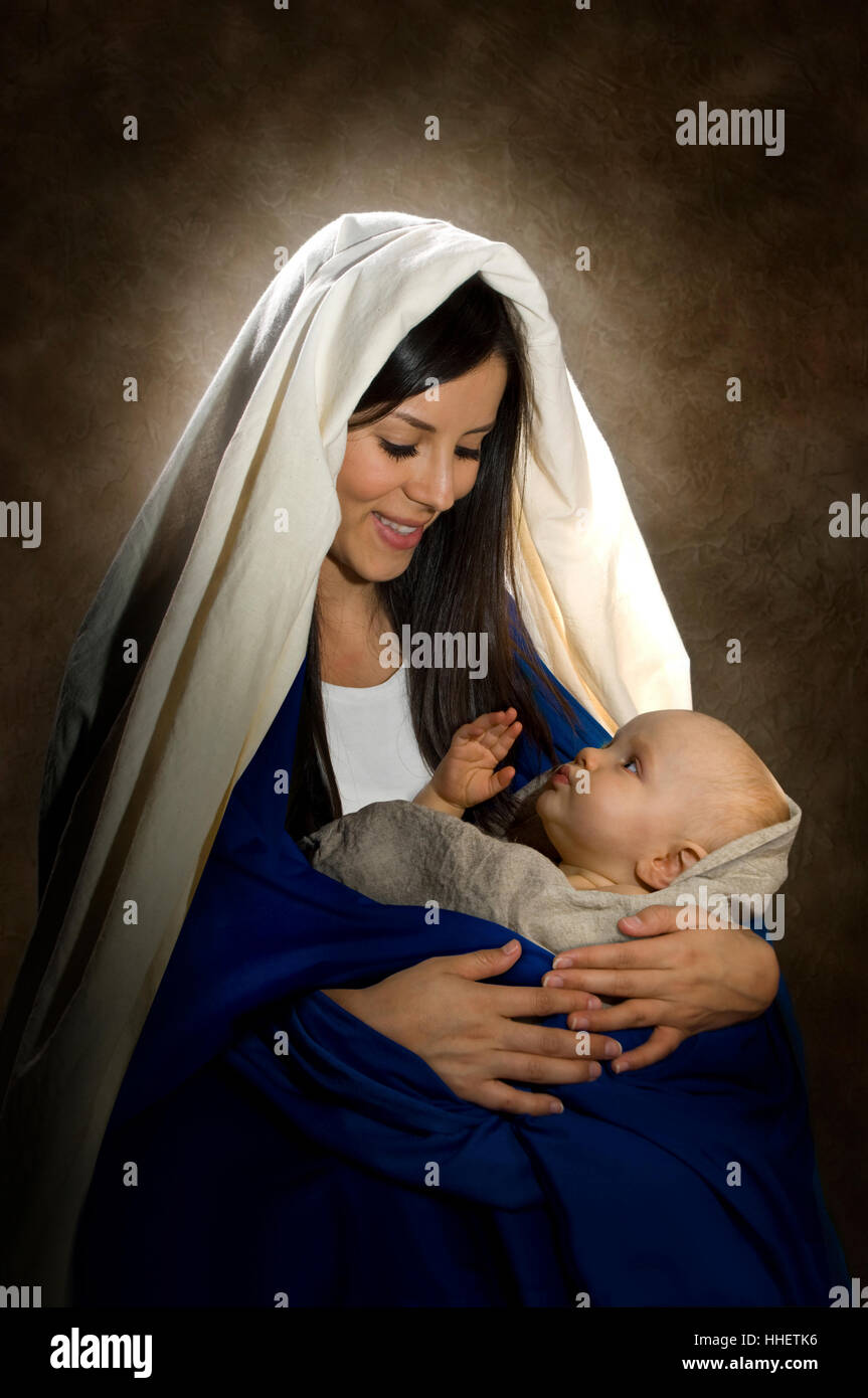 Porträt, Christus, Maria, Messias, heilig, heilig, Jesus, Religion, Porträt, Stockfoto