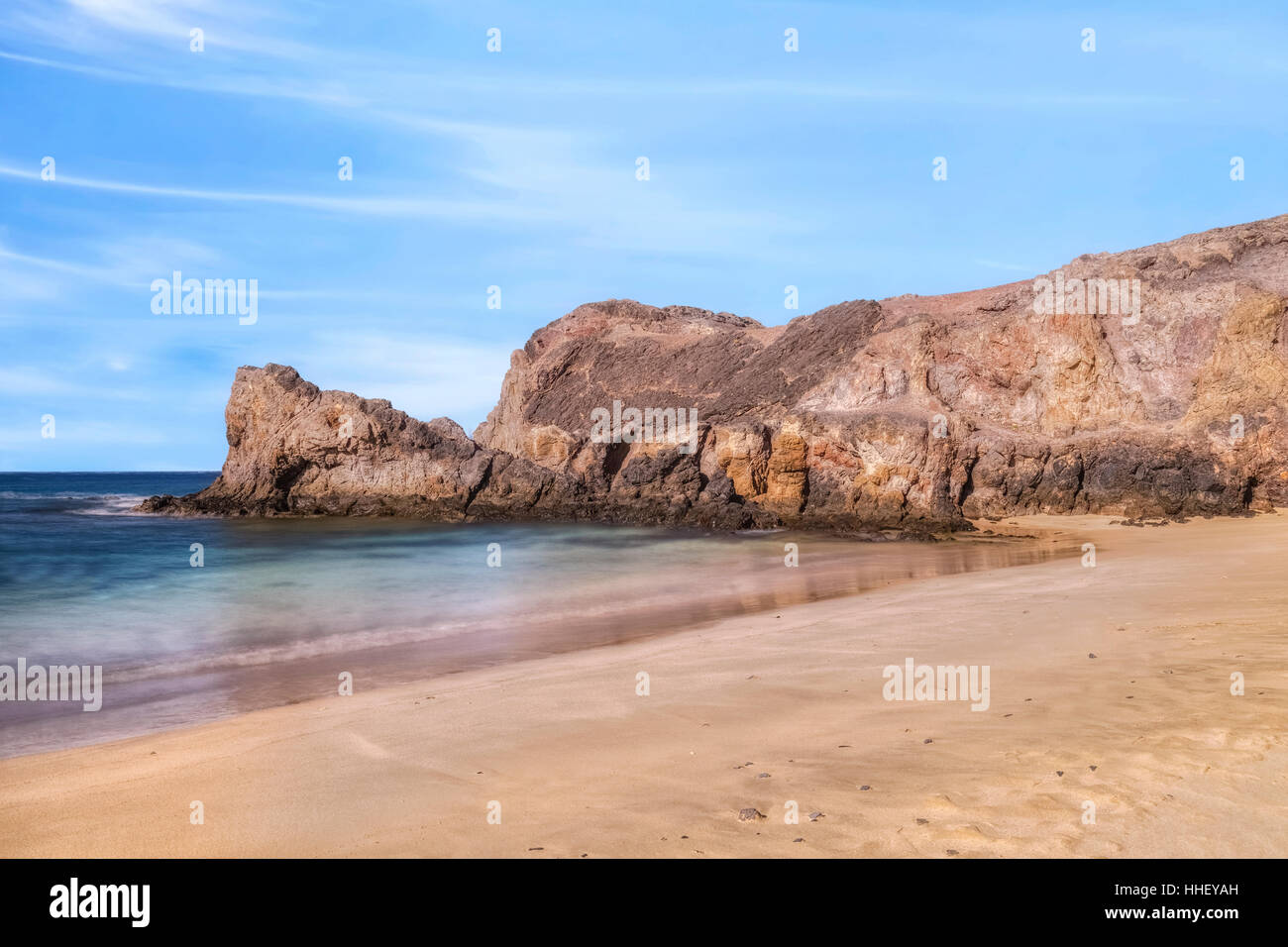 Playa Papagayo, Playa Blanca, Lanzarote, Kanarische Inseln, Spanien Stockfoto