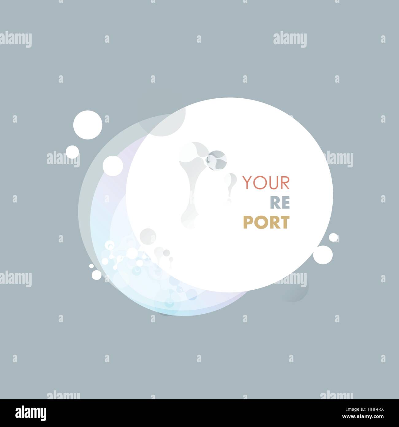 Abstrakte Moleküle entwerfen. Atome. Medizinischer Hintergrund für Banner oder Flyer. Molekulare Struktur mit Kreis Stock Vektor