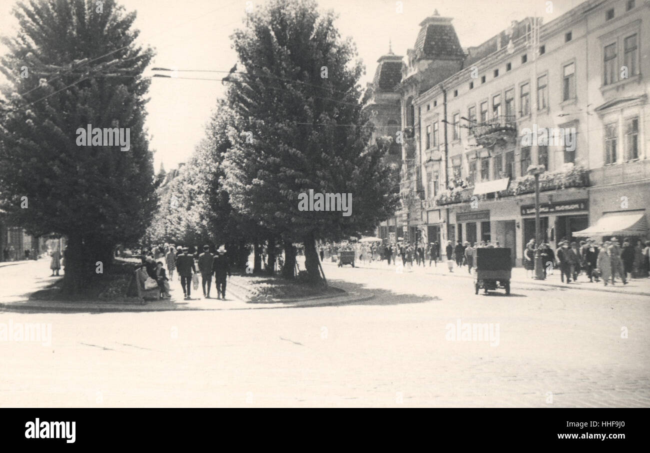 Vintage Foto. Shevchenko Avenue in Lemberg, Ukraine, Foto etwa 1960 berücksichtigt? Stockfoto