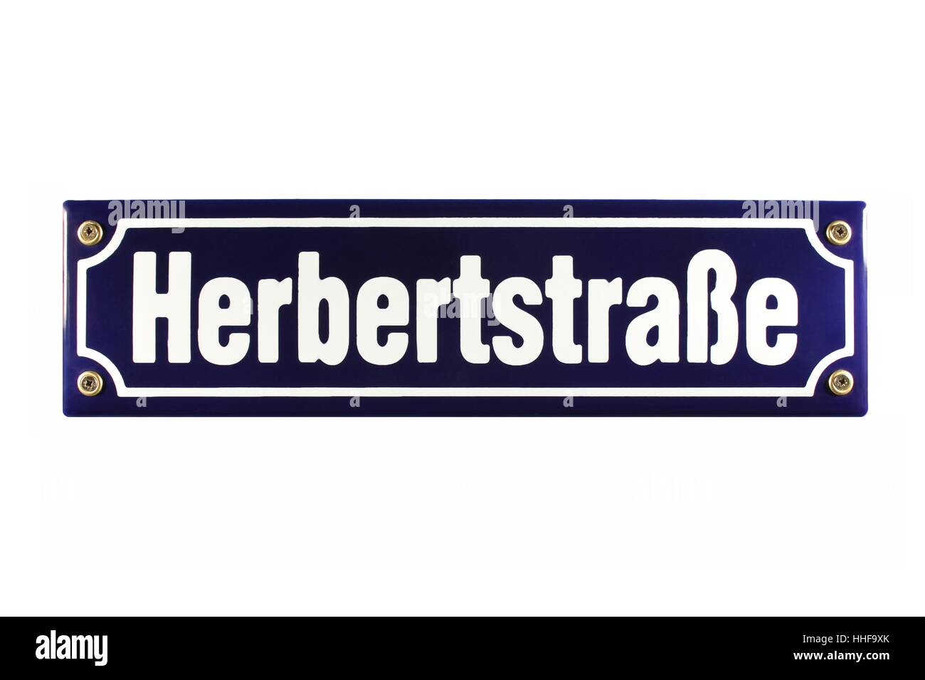 Straßenschild Herbertstrae Hamburg st. Pauli Stockfoto