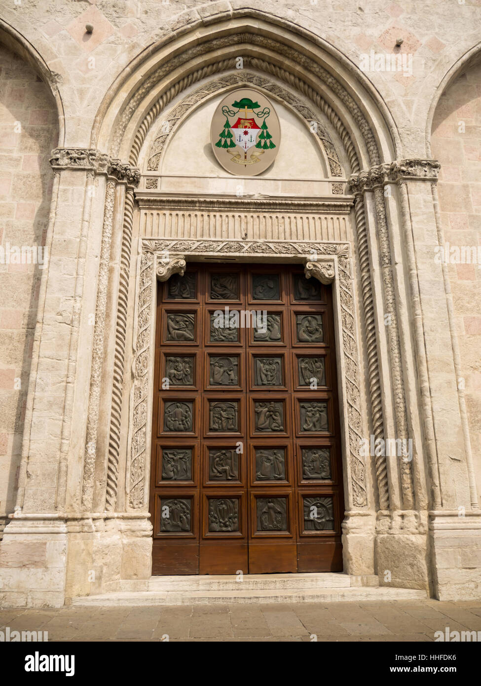 Kirche, Kathedrale, Eingang, Tür, dekoriert, Katholizismus, Religion, Kirche, Stockfoto