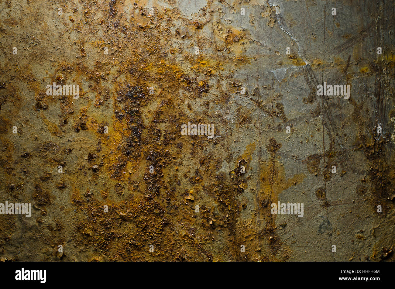 schmutzige Textur Blatt rostigen Metall Hintergrund Makro Stockfoto