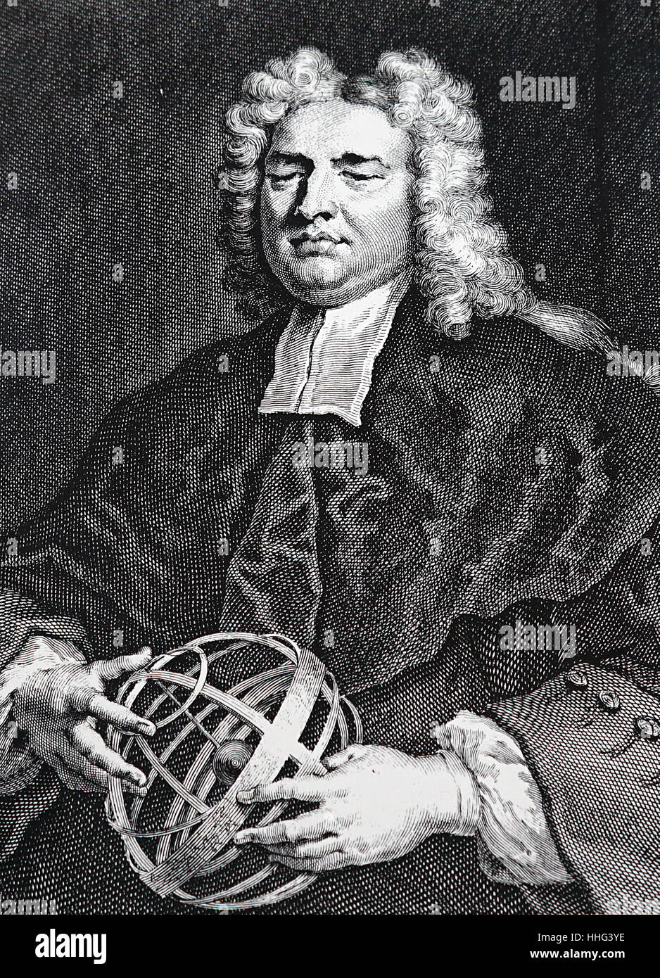 Porträt von Nicholas Saunderson (1682-1739) einen blinden englischen Wissenschaftler und Mathematiker. Vom 18. Jahrhundert Stockfoto