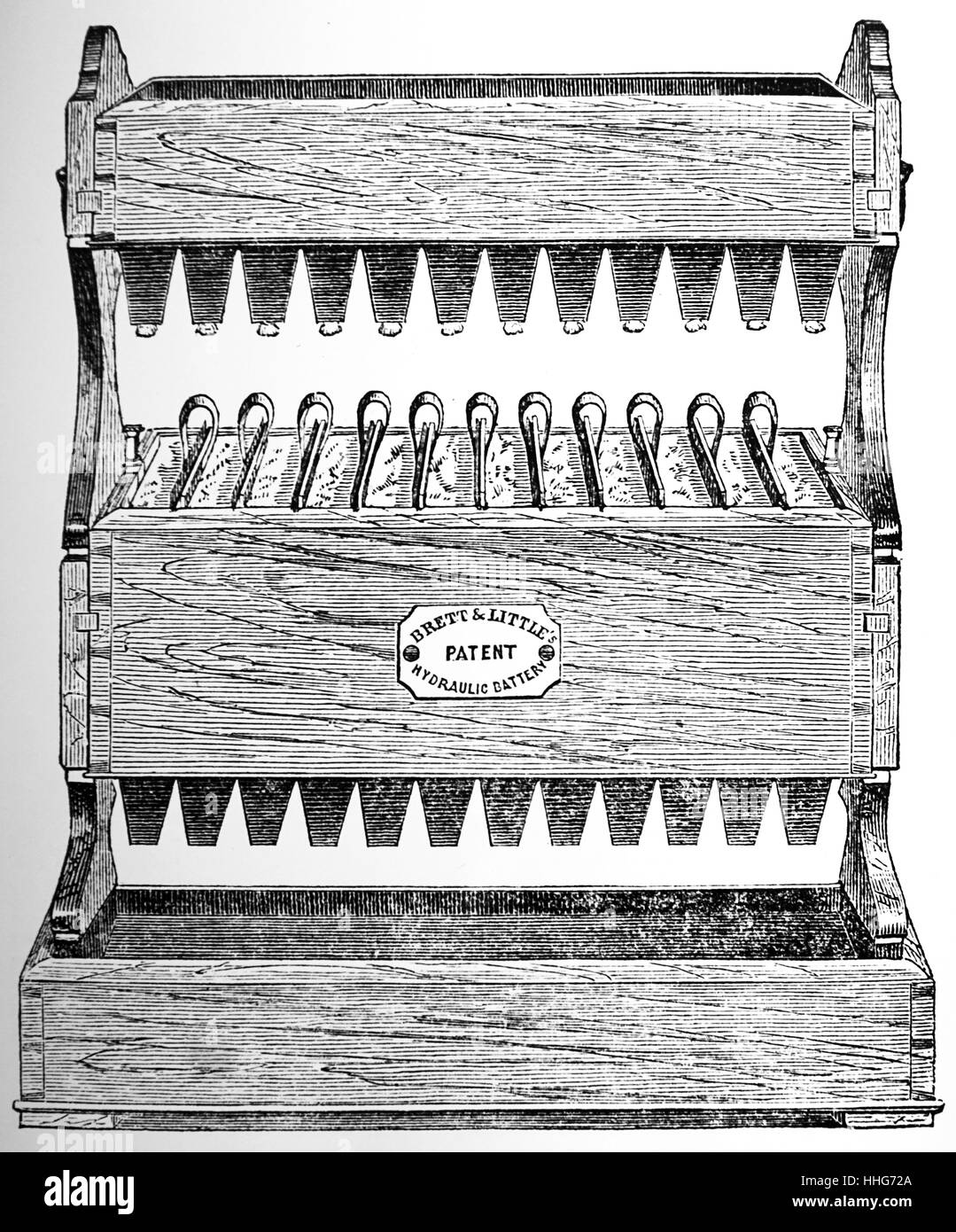 Brett und little es Electric Telegraph Konverter 1847. Stockfoto