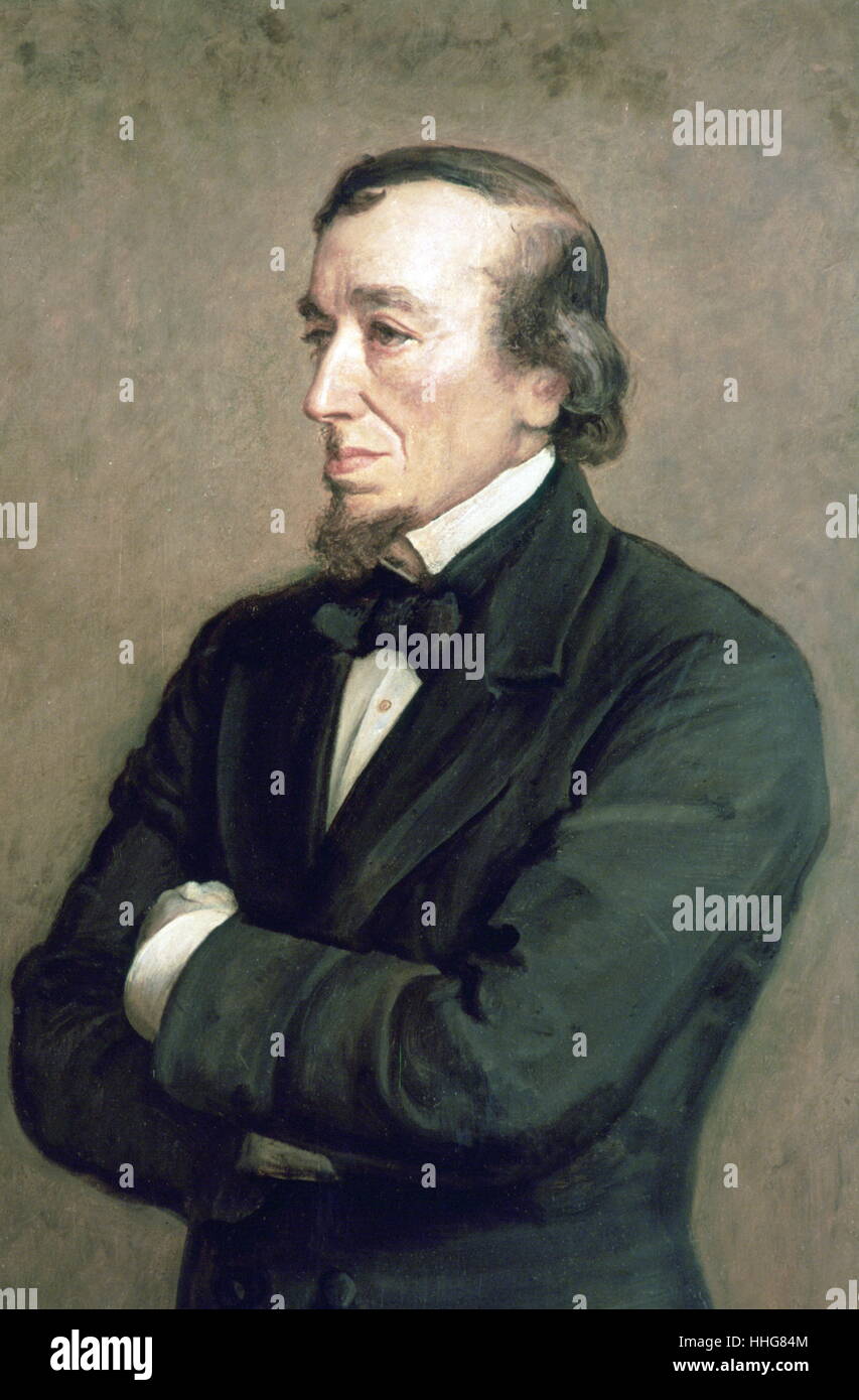 Porträt des Grafen von Beaconsfield, Benjamin Disraeli von Sir John Everett Millais. 1881. Disraeli, (1804-1881) ein britischer konservativer Politiker und Schriftsteller, der zweimal als Premierminister diente. Vom 19. Jahrhundert Stockfoto