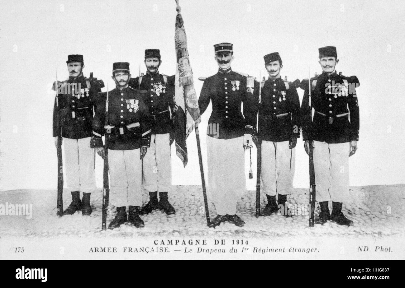 Franzose-Fremdenlegion Soldaten während des ersten Jahres des ersten Weltkrieges. 19141913 Stockfoto