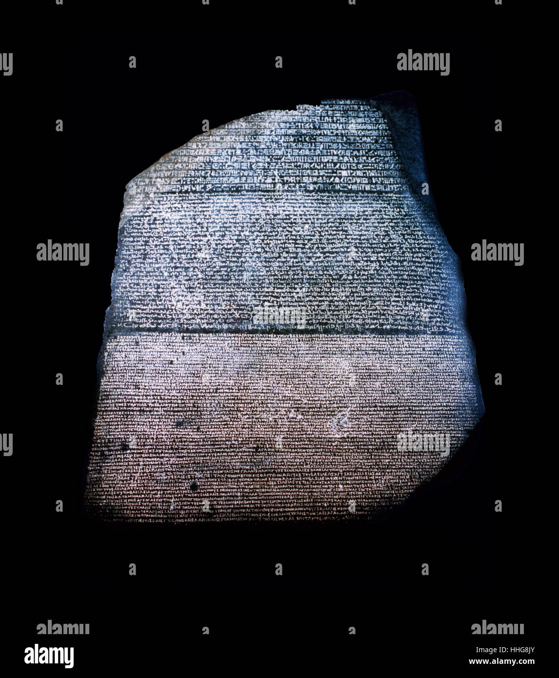 Hieroglyphen Entschlüsselung Rosetta Stein Stein von Rosette Replikat
