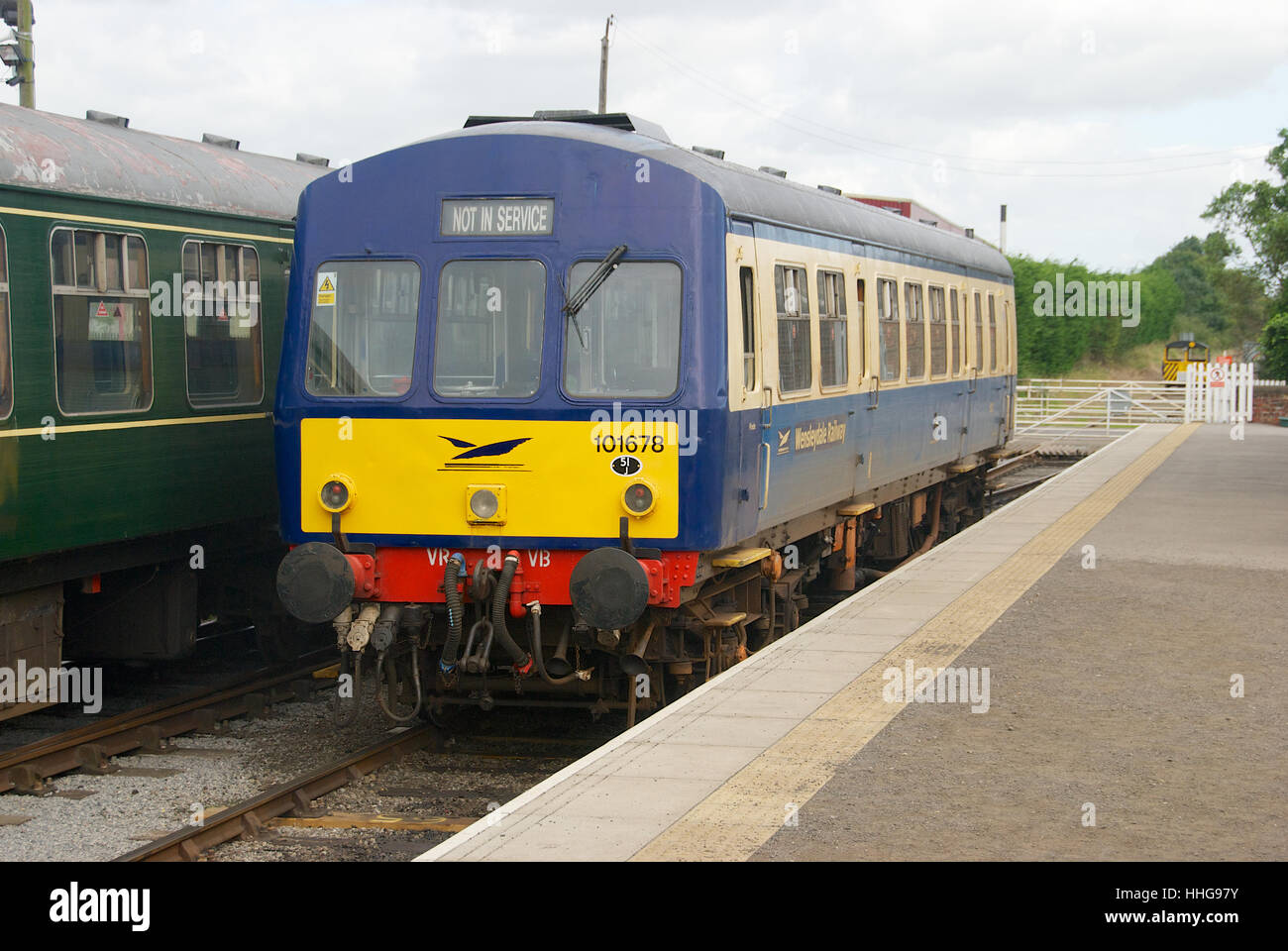 Leeming Bar Bahnhof (Wensleydale Railway), North Yorkshire, England, Großbritannien Stockfoto