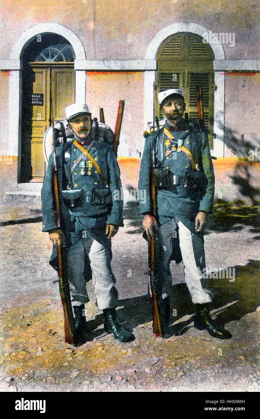 Französischen fremden Legion Soldaten in Algerien 1915 Stockfoto