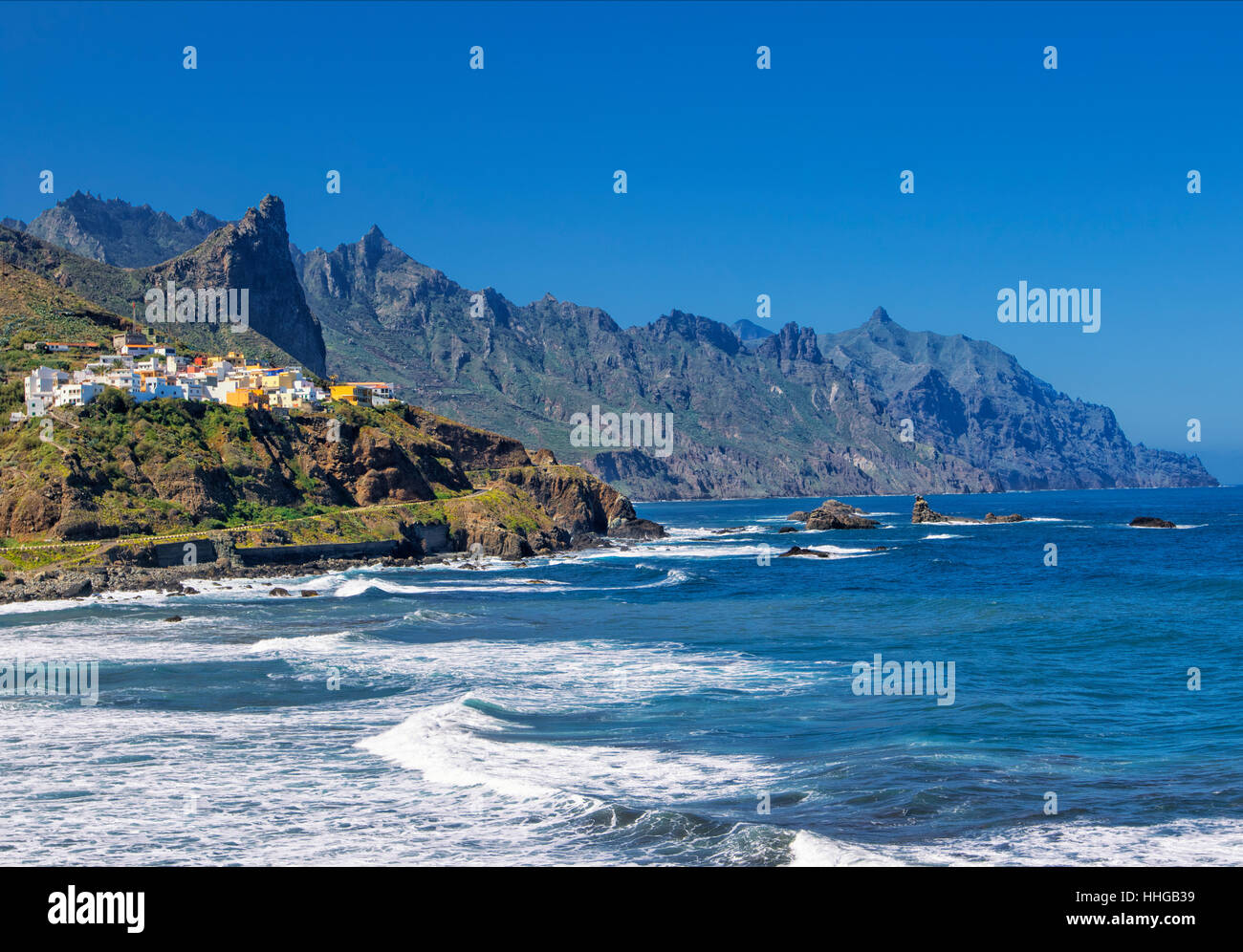 Das Dorf von Almáciga in Anaga Landschaftsparks in Teneriffa Stockfoto