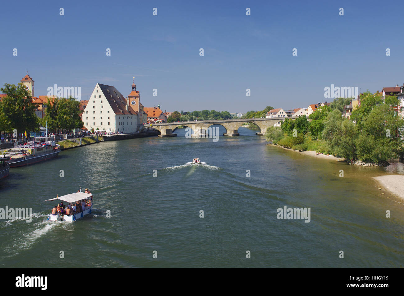 Regensburg - UNESCO-Weltkulturerbe-Stadt Stockfoto