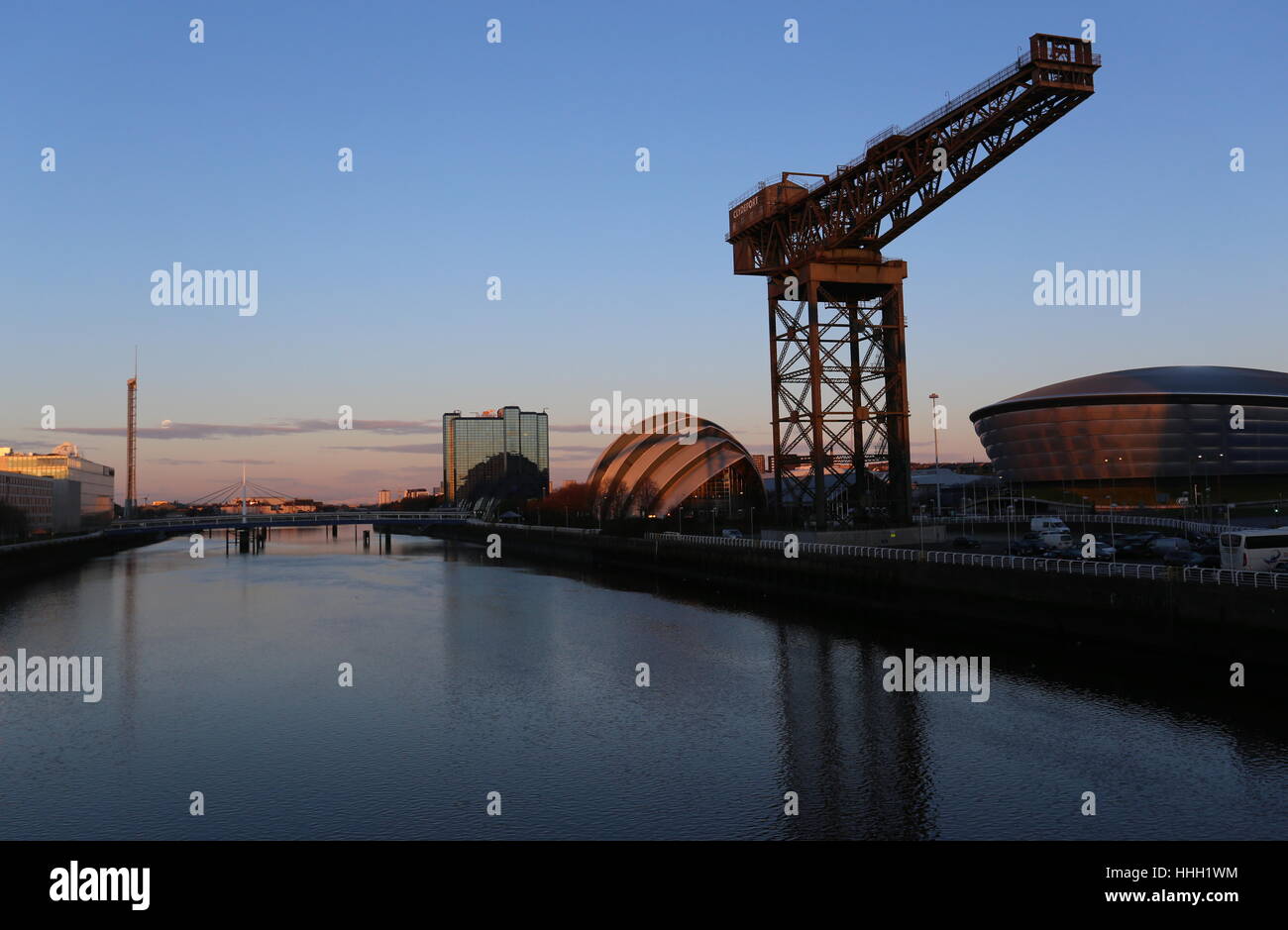 Clyde Auditorium, Hydro und Finnieston Kran Glasgow Schottland Januar 2017 Stockfoto