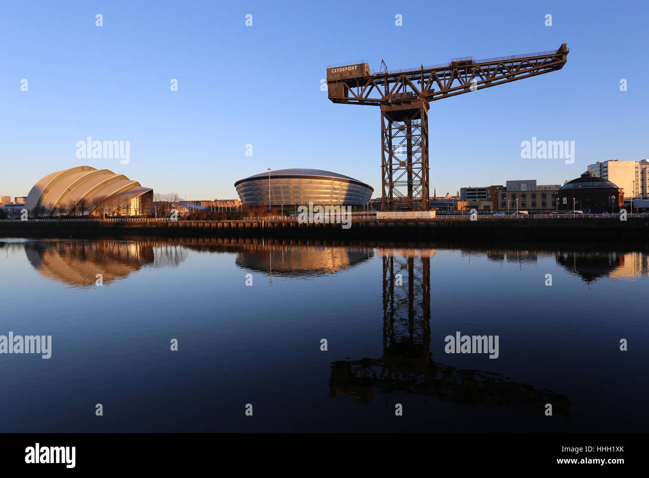 Clyde Auditorium, Hydro und Finnieston Kran Glasgow Schottland Januar 2017 Stockfoto