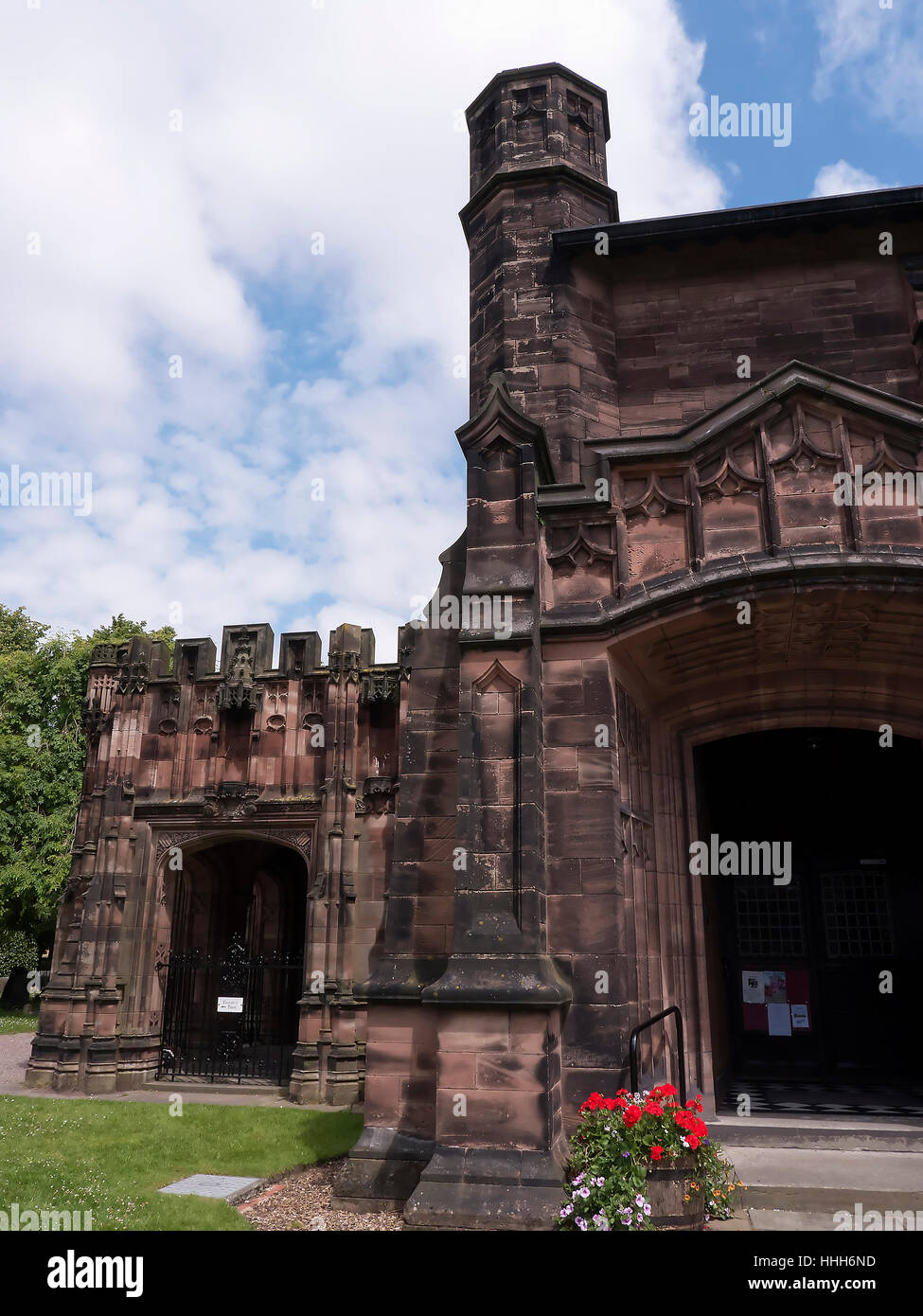 Das Modell Dorf von Port Sunlight, erstellt von William Hesketh Lever für seine Sonnenlicht Seife Fabrikarbeiter im Jahre 1888. Stockfoto