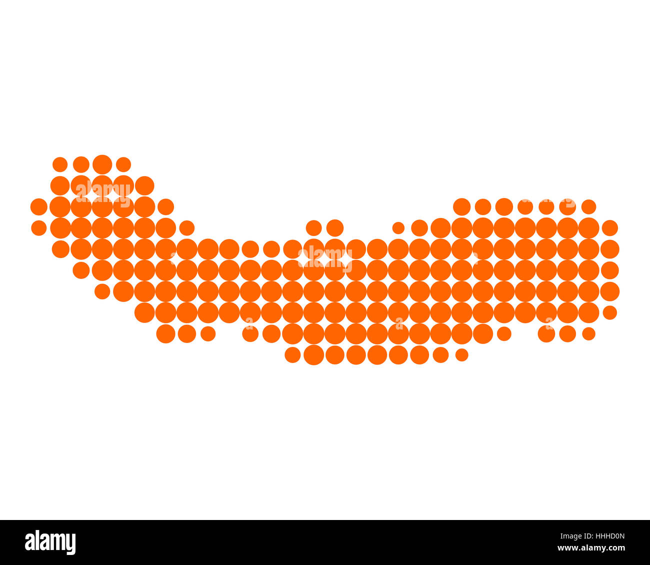 Illustration, Portugal, Kreis, Karte, gepunktet, Dot, Raster, Azoren, Orange, Stockfoto