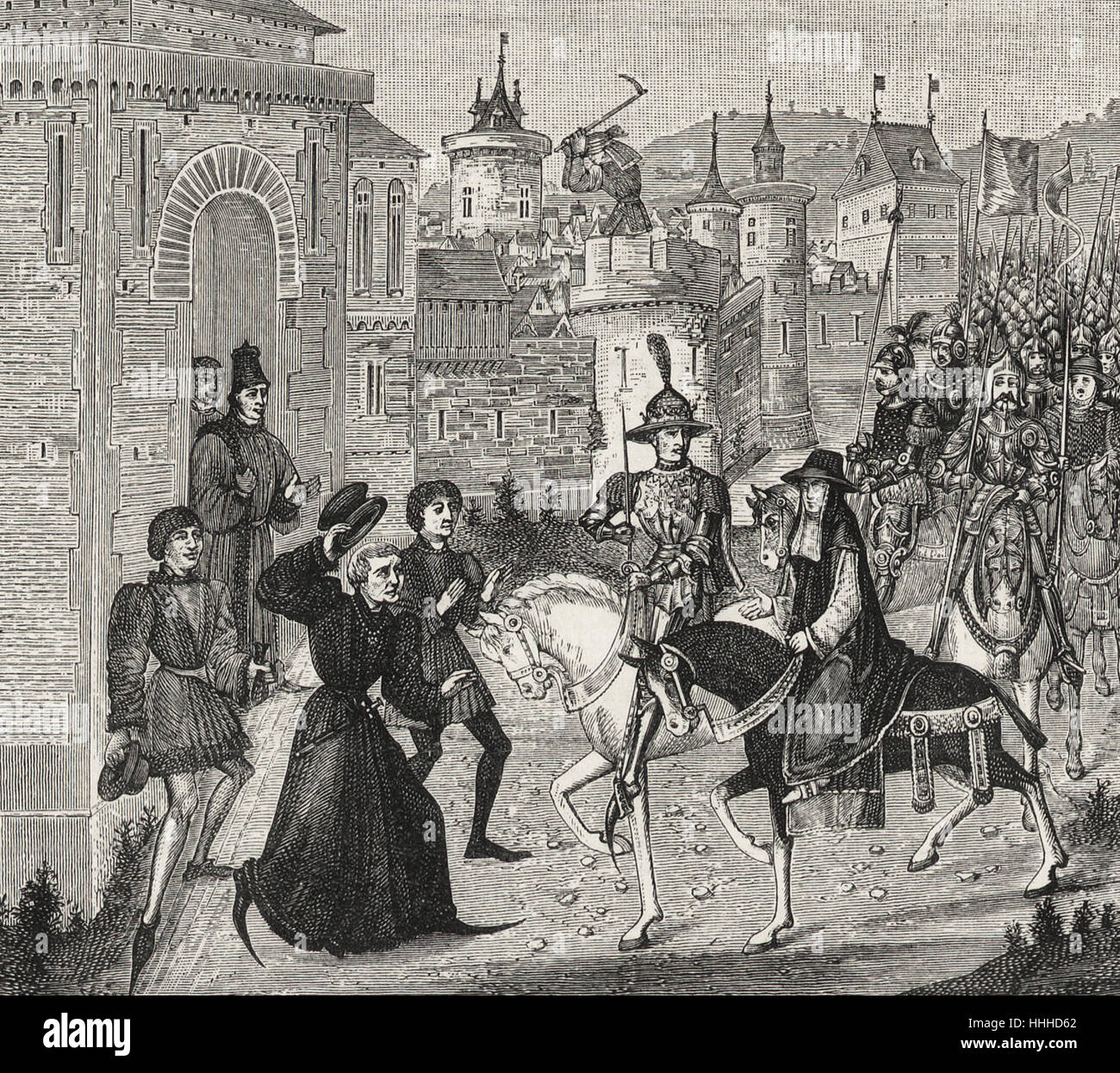 Eintrag von Louis VIII., König von Frankreich und von Cardinal St. Angelo, Legat des Papstes, auf 12. September 1226, in Avignon, die nur nach einer dreimonatigen Belagerung kapituliert hatte Stockfoto