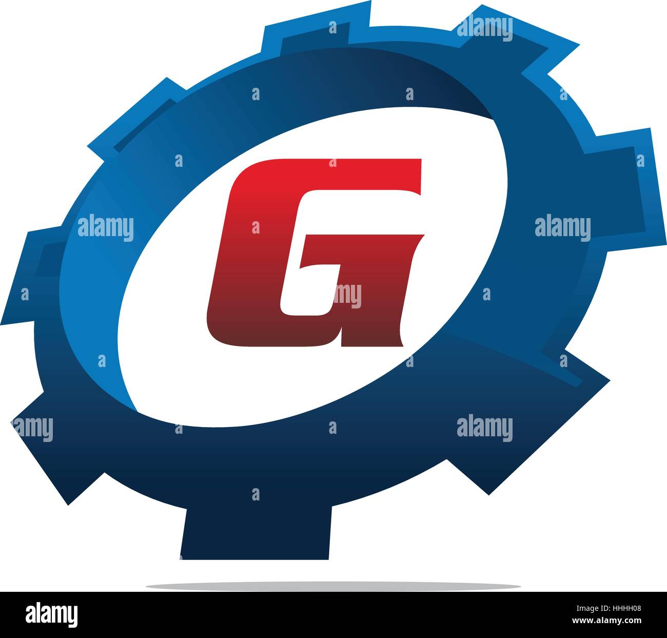 Getriebe-Logo-Buchstabe G Stock Vektor