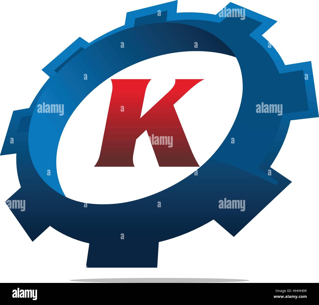 Getriebe-Logo Buchstabe K Stock Vektor