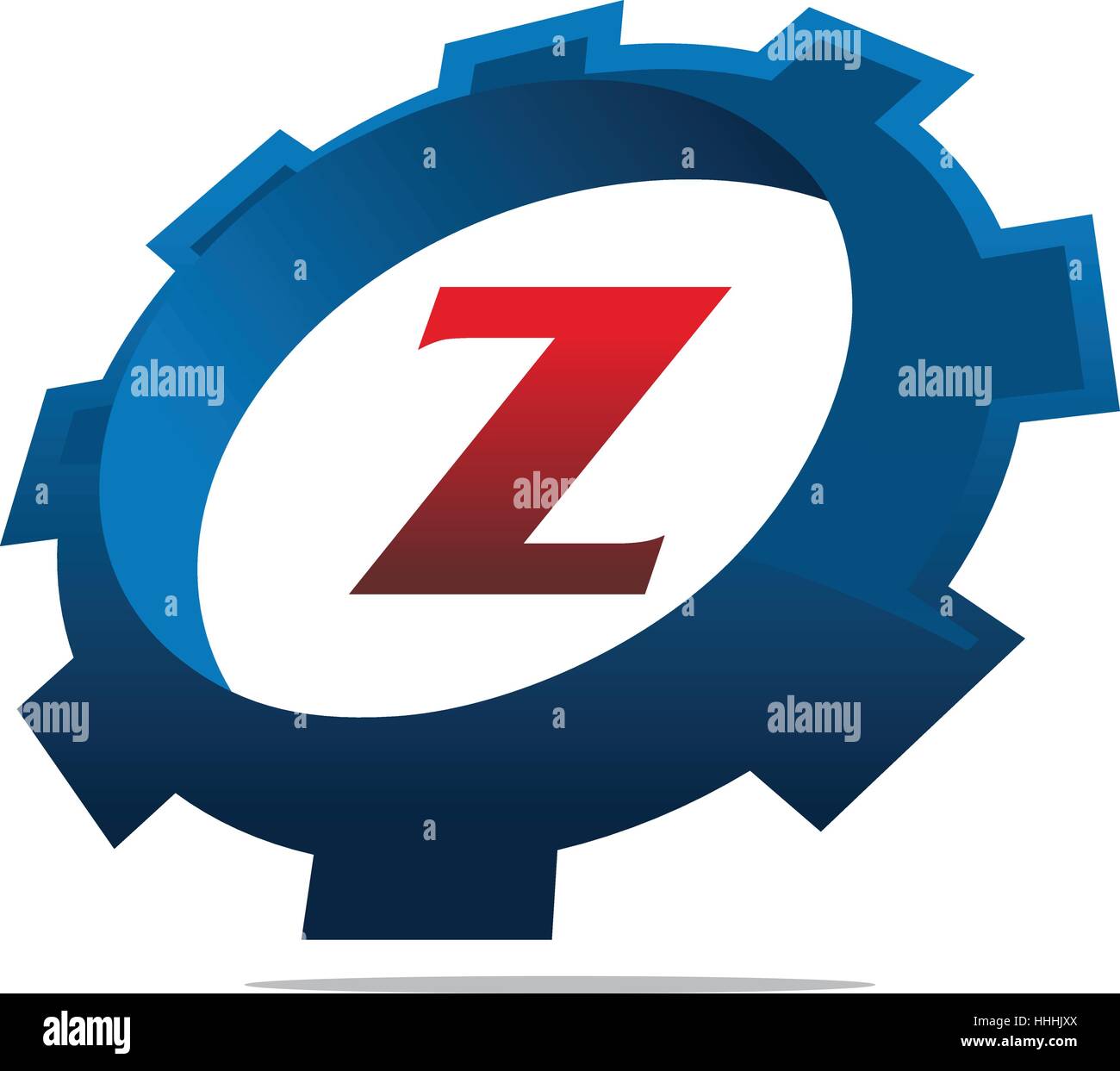 Getriebe-Logo-Buchstabe Z Stock Vektor