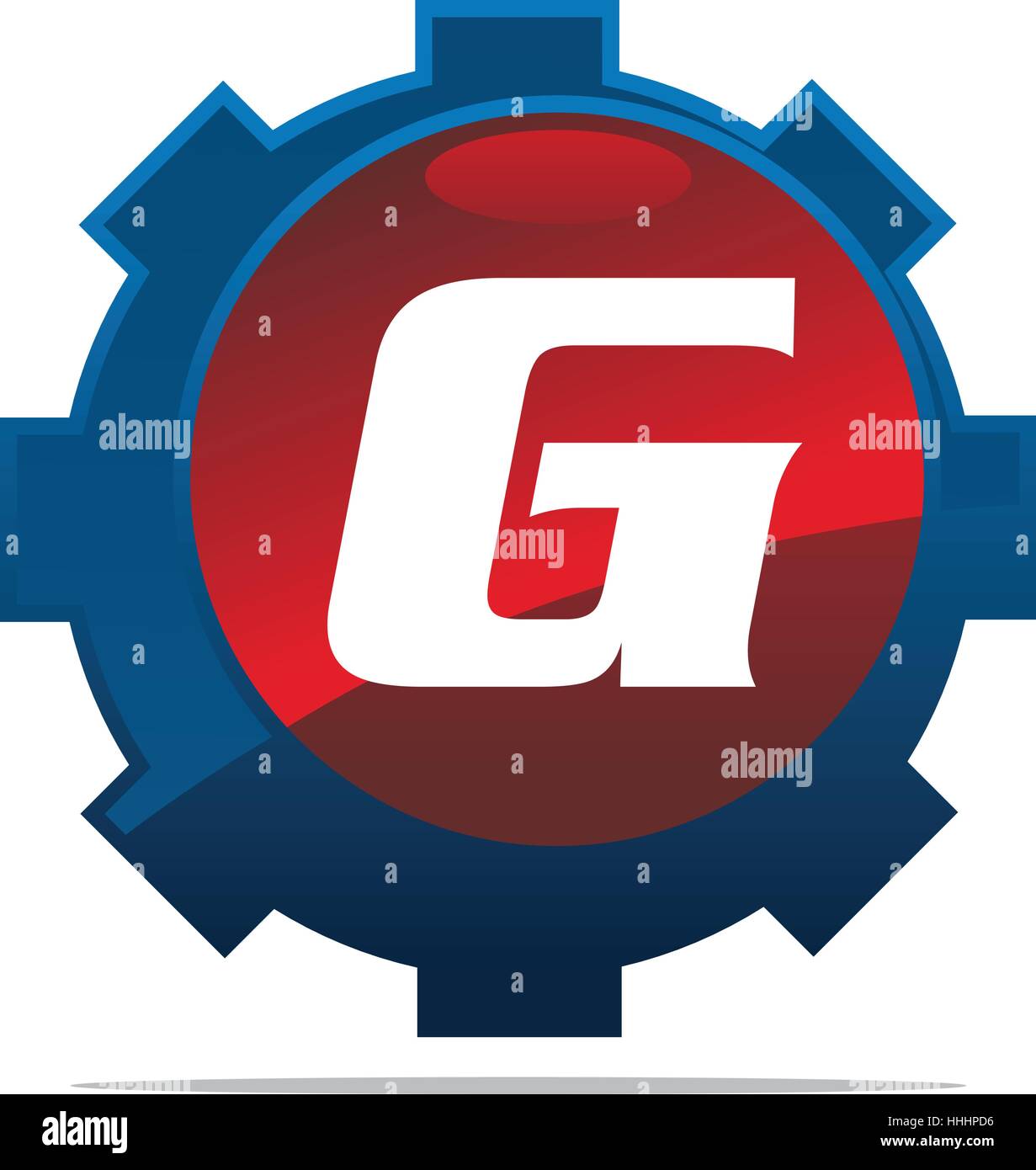 Getriebe-Logo-Buchstabe G Stock Vektor