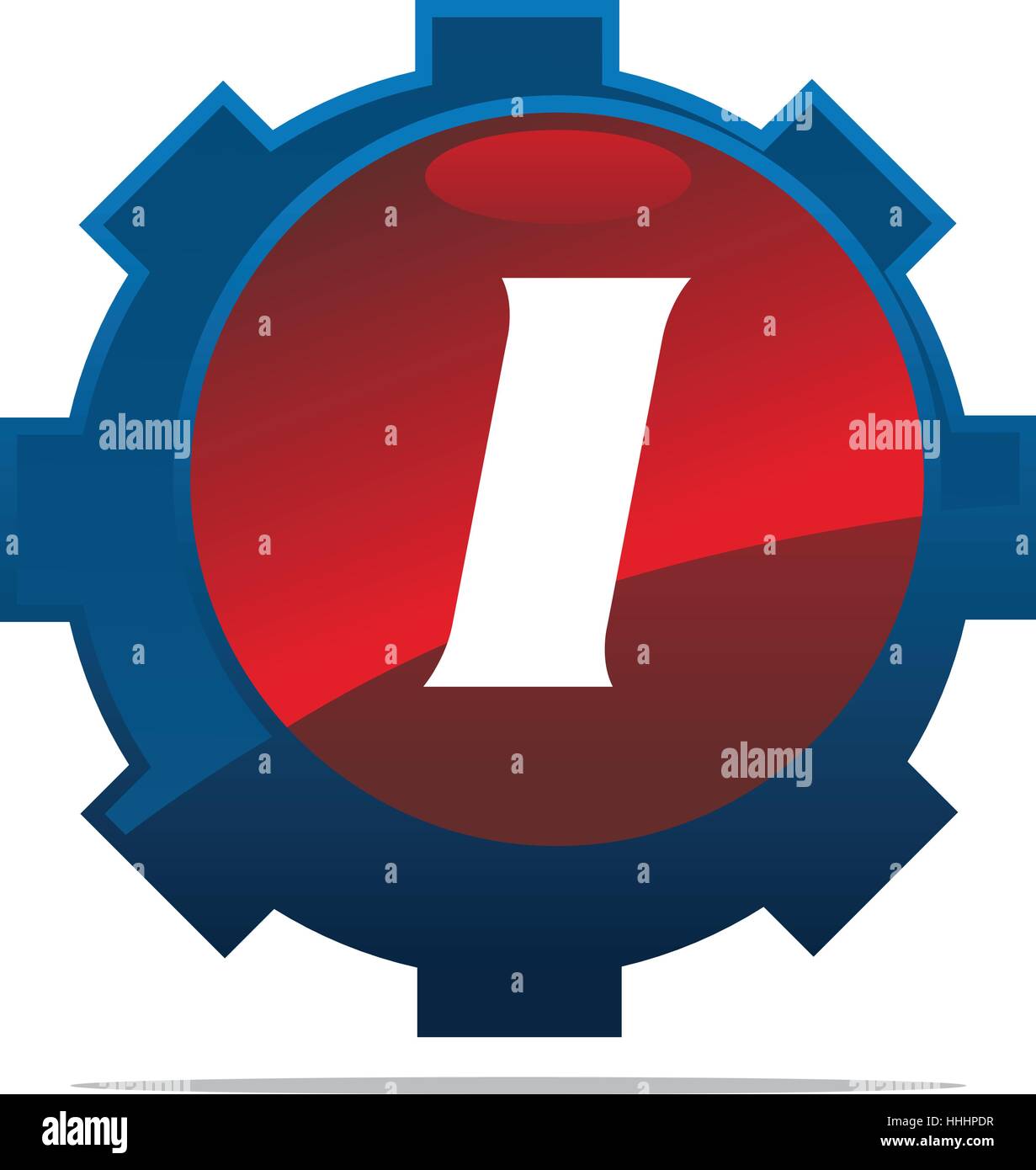 Getriebe-Logo Buchstabe I Stock Vektor
