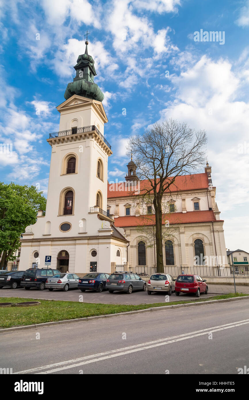 Glockenturm und der Kathedrale der Auferstehung und St. Thomas der Apostel. Zamosc. Polen Stockfoto