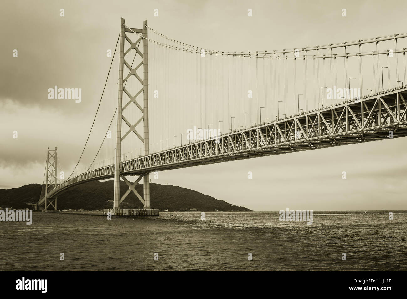 Große Brücke in Vintage retro-Art Farbton. Stockfoto