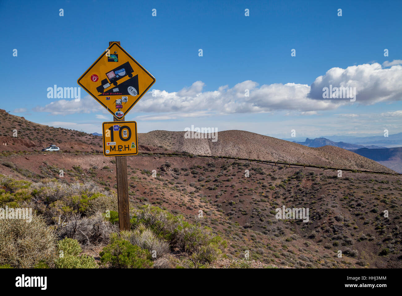 Gebirgspass auf Dantes View, Death Valley Nationalpark, Kalifornien, USA Stockfoto