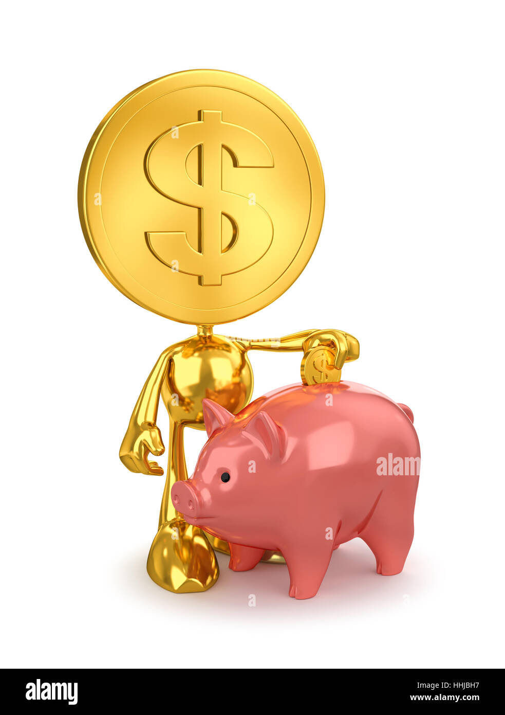 Sparschwein-Dollar Einsparungen Stockfoto