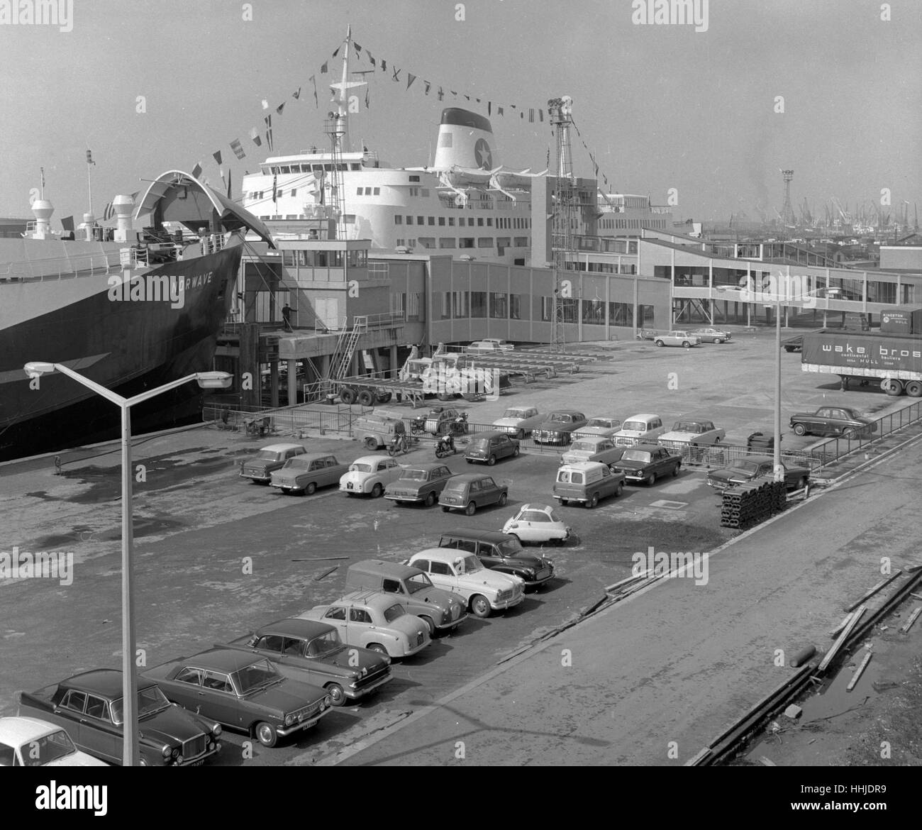 Der neue £1.500.000 roll-on und Roll-off-Terminal am King George Dock, Rumpf. Stockfoto