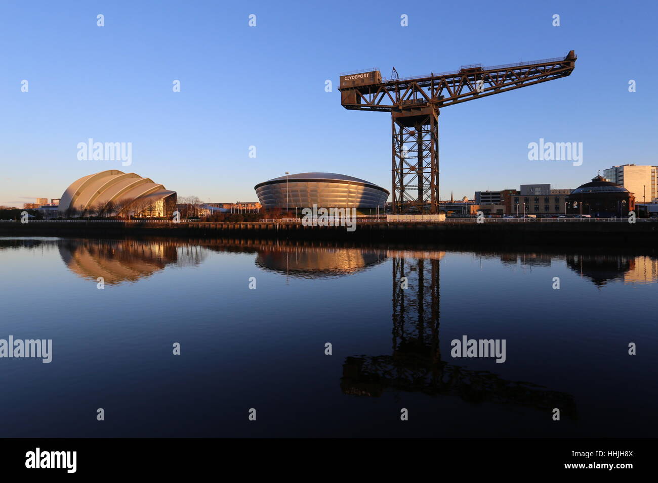 Clyde Auditorium, Hydro und Finnieston Kran Glasgow Schottland Januar 2017 Stockfoto