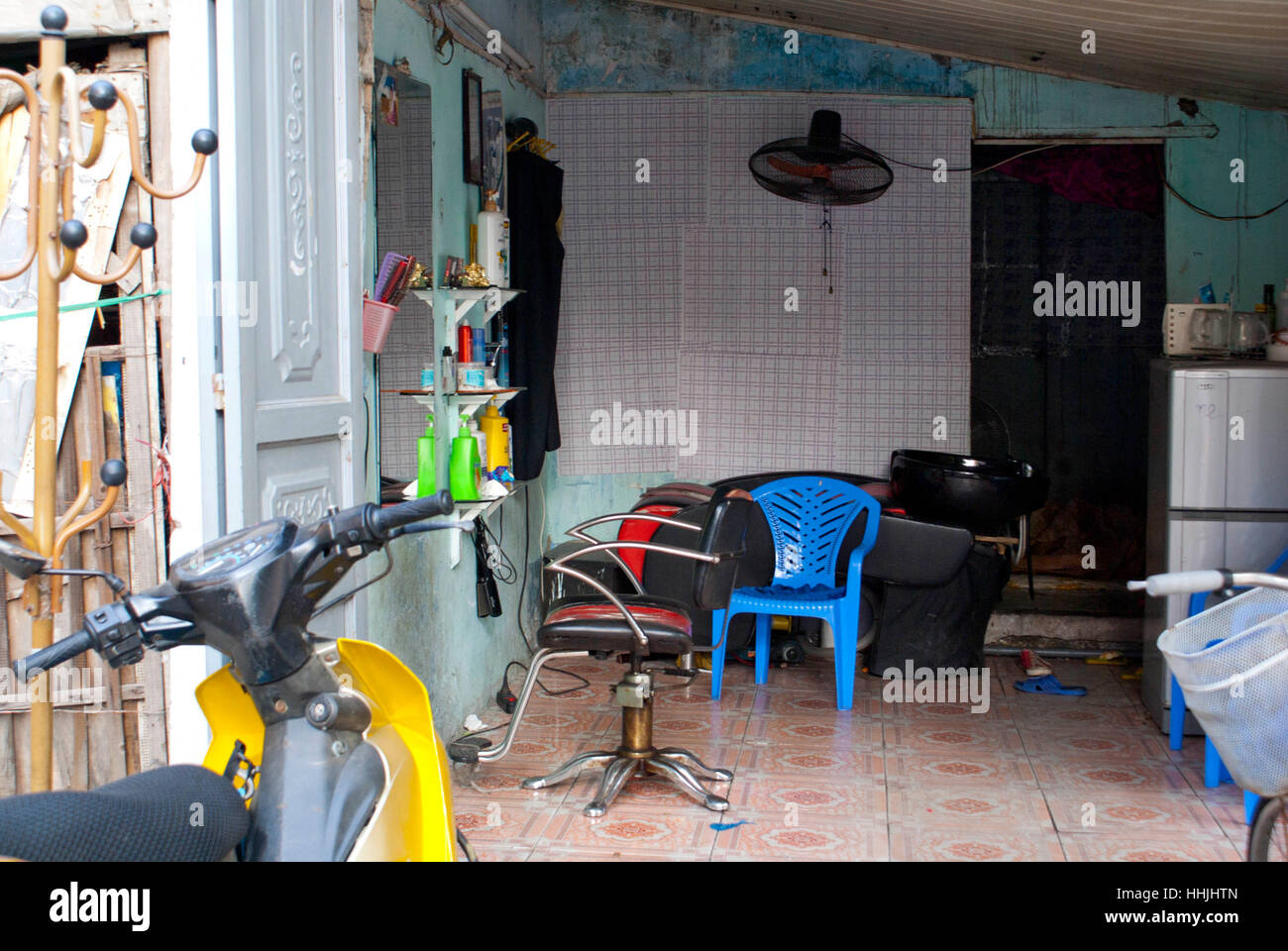 Friseursalon, Saigon, Vietnam Stockfoto