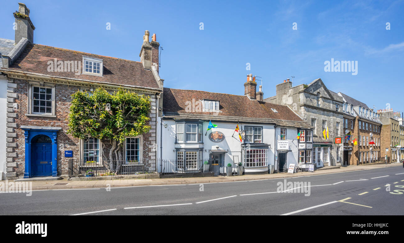 Großbritannien, Dorset, Dorchester, hohe Weststraße Fassaden Stockfoto