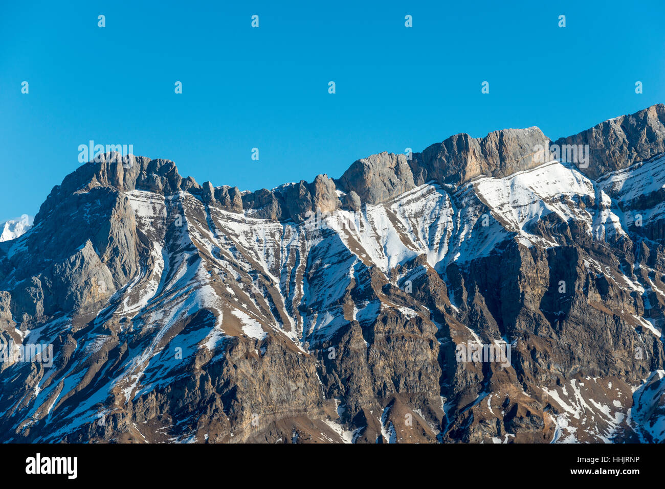 Massif des Diablerets in der Nähe von Becca d'Audon, Waadt, Schweiz Stockfoto