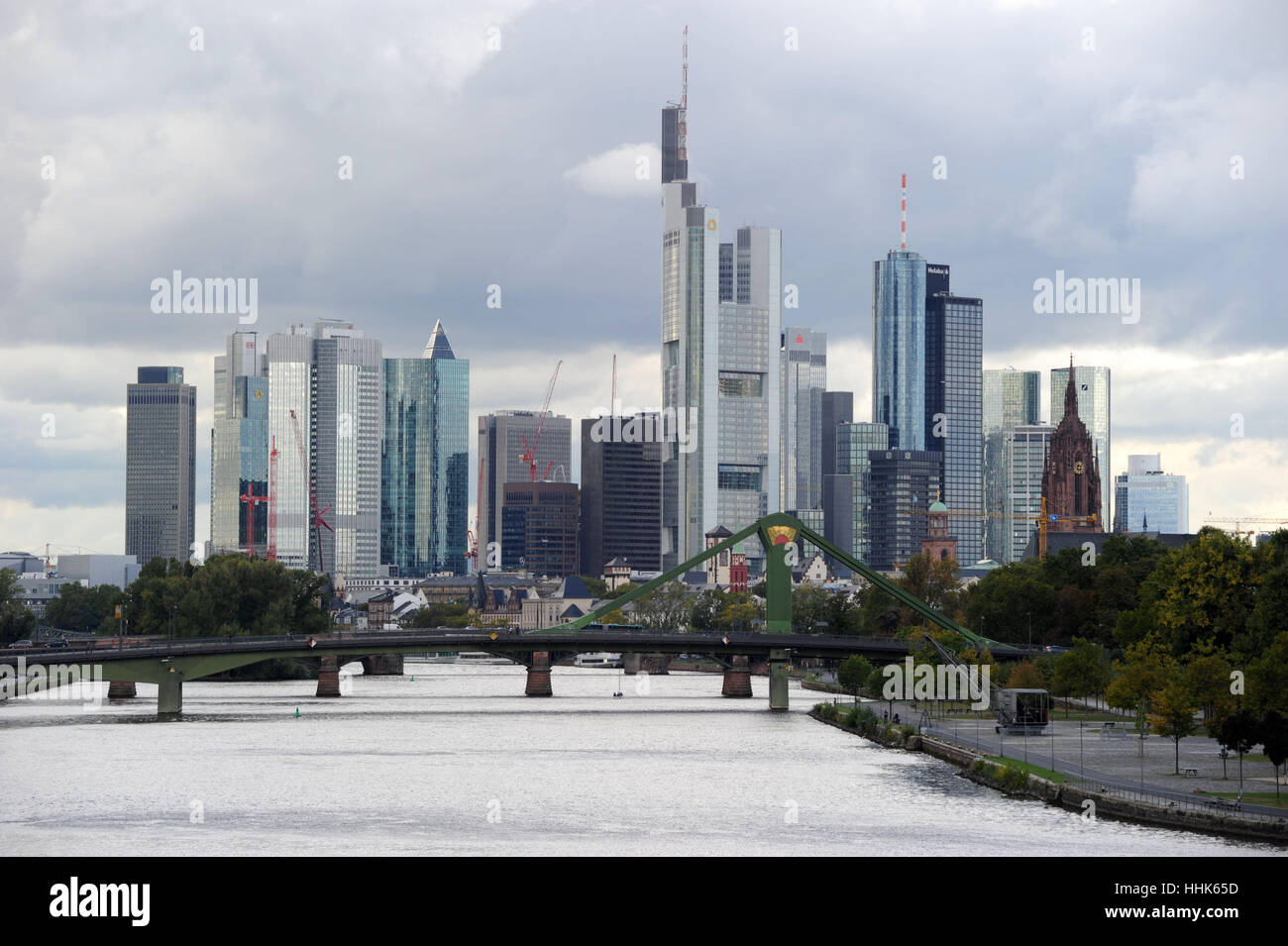 Groeßte Deutschlands Bankenmetropole Frankfurt Am Main Stockfoto