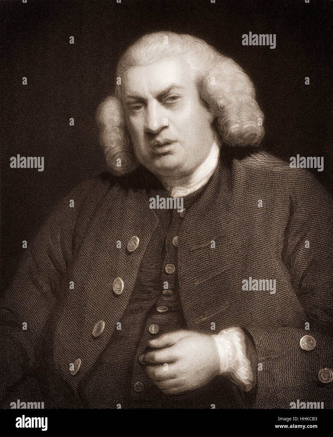 Samuel Johnson, 1709-1784, ein englischer Gelehrter, Schriftsteller, Dichter und Kritiker Stockfoto